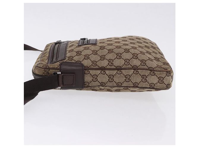 Borsa a Spalla GUCCI GG Canvas Beige Argento 92551 Auth 192812 - vista 4