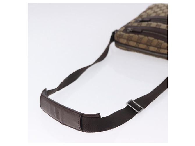 Borsa a Spalla GUCCI GG Canvas Beige Argento 92551 Auth 192812 - vista 7