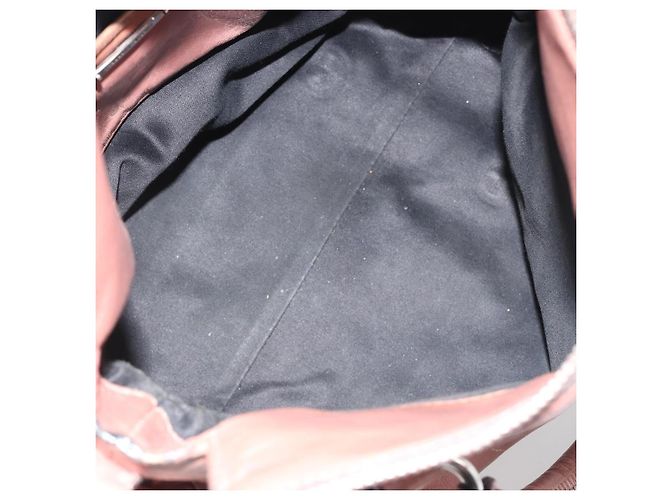Borsa a mano Miu Miu Side Ribbon in pelle 2way Rosa Argento Auth bs36207 - vista 11