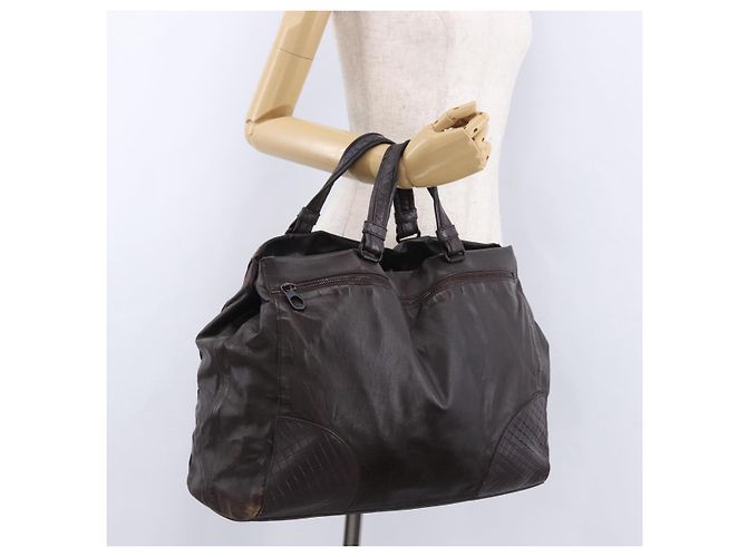 Borsa BOTTEGA VENETA in pelle marrone Auth 192299 - vista 22