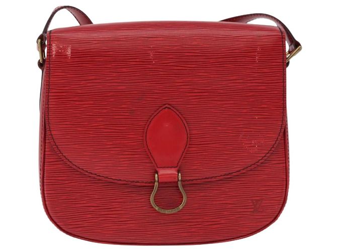Borsa a Spalla LOUIS VUITTON Epi Saint Cloud GM Rosso M52197 LV Auth 191772 - vista 13