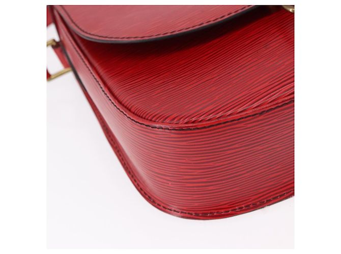 Borsa a Spalla LOUIS VUITTON Epi Saint Cloud GM Rosso M52197 LV Auth 191772 - vista 15