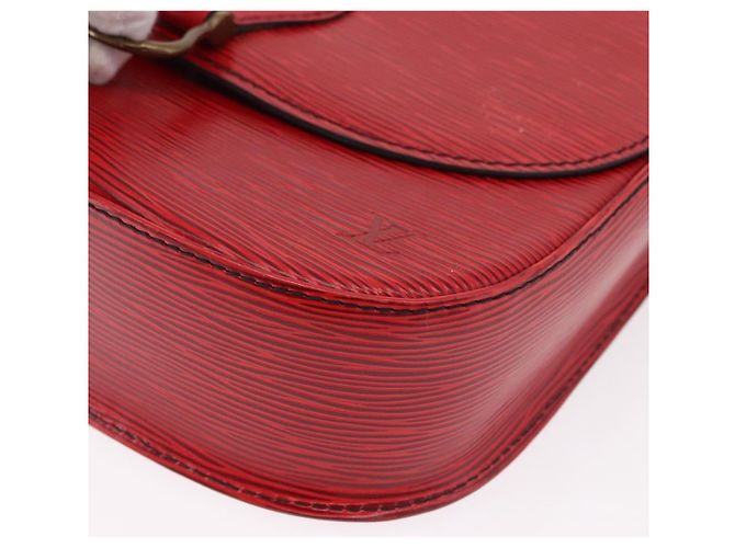 Borsa a Spalla LOUIS VUITTON Epi Saint Cloud GM Rosso M52197 LV Auth 191772 - vista 16