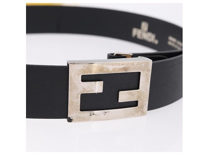 FENDI Gürtel Leder 35.4'' Schwarz Auth BA14330 - Ansicht 7