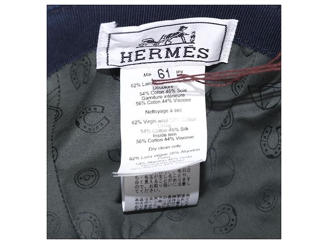 Hermès HERMES Casquette Cap Wool Ardoise Auth BA13821M Cinza - vista 14