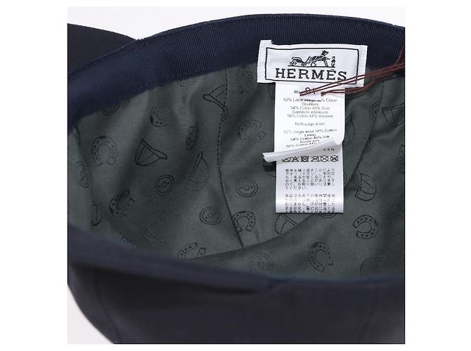Hermès HERMES Casquette Cap Wool Ardoise Auth BA13821M Cinza - vista 15