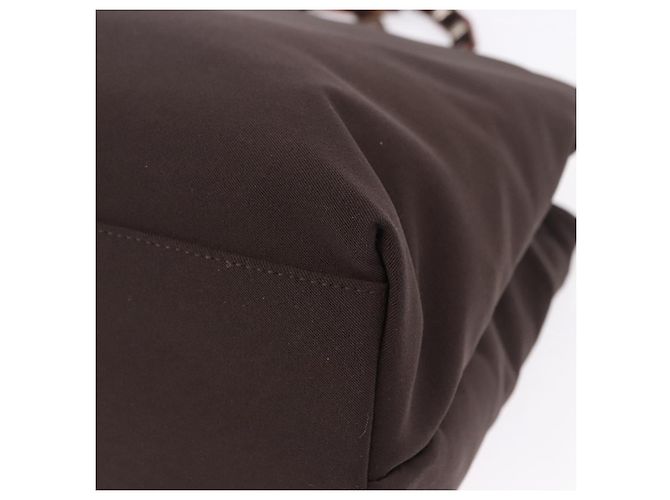 Borsa a tracolla Salvatore Ferragamo Gancini in tela marrone argento ka5290 - vista 16