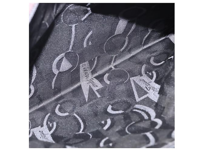 Borsa a tracolla Salvatore Ferragamo Gancini in tela marrone argento ka5290 - vista 22