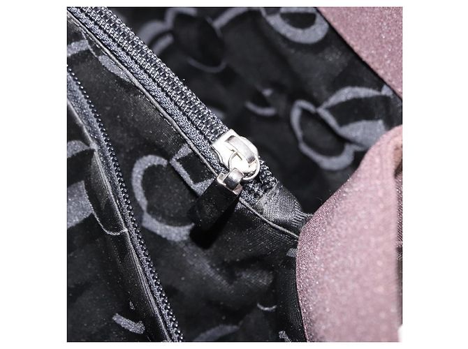Borsa a tracolla Salvatore Ferragamo Gancini in tela marrone argento ka5290 - vista 23