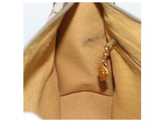 GUCCI GG Supreme Web Sherry Line Shoulder Bag PVC Beige Gold Auth 192186A Golden - view 18