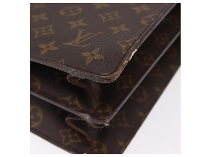 LOUIS VUITTON Monogram Serviette Fermoir Business Bag M53305 LV Auth bs36154 Monogramme - vue 18