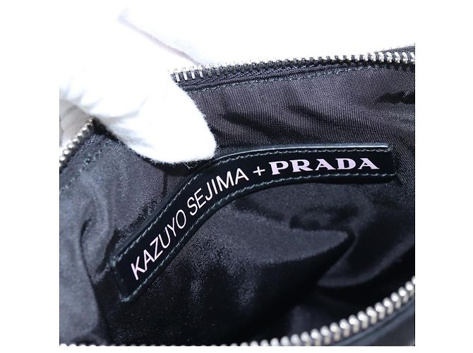 Borsa PRADA Nylon Invites Yooo Daln/Kazuyo Sejima Collaboration Auth 191458SAM Nero Argento - vista 27