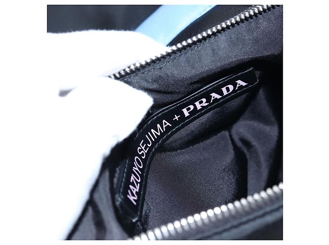 Borsa PRADA Nylon Invites Yooo Daln/Kazuyo Sejima Collaboration Auth 191458SAM Nero Argento - vista 31