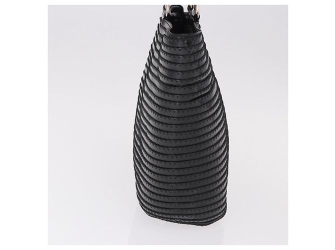Borsa a mano GUCCI Bamboo in pelle vernice nera argento 002 1817 0413 Auth ep15120 Nero - vista 4