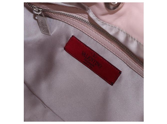 VALENTINO Tote Bag Leder Rosa Silber Auth 192885A Pink - Ansicht 10