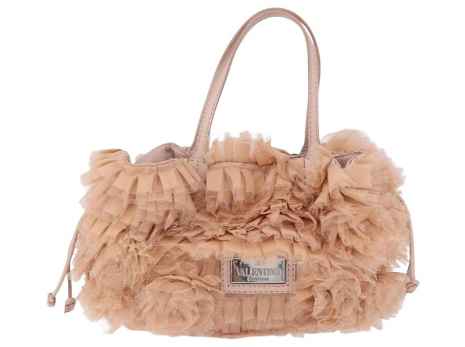 VALENTINO Tote Bag Leder Rosa Silber Auth 192885A Pink - Ansicht 13