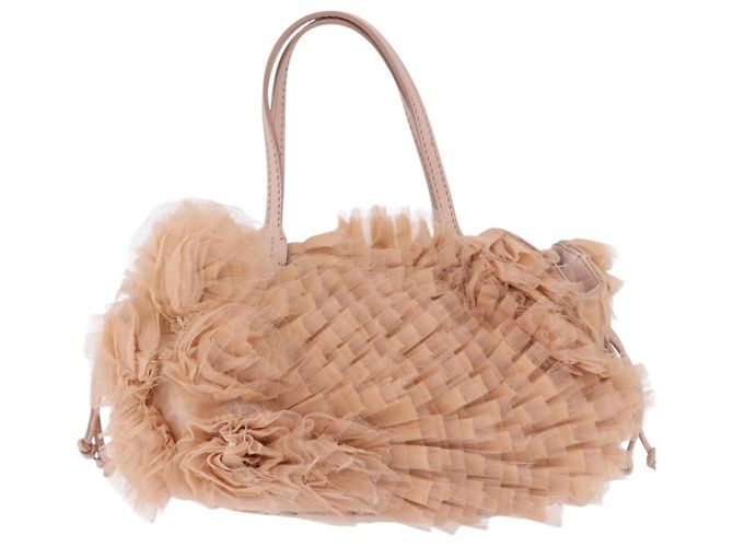 VALENTINO Tote Bag Leder Rosa Silber Auth 192885A Pink - Ansicht 2