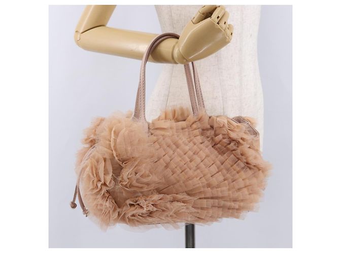 VALENTINO Tote Bag Leder Rosa Silber Auth 192885A Pink - Ansicht 22