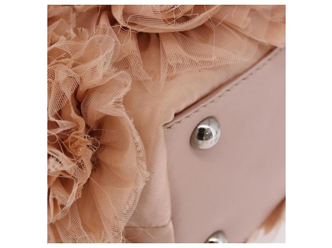 VALENTINO Tote Bag Leder Rosa Silber Auth 192885A Pink - Ansicht 9