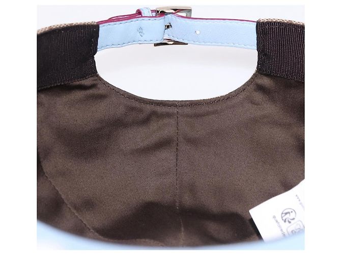 Cappellino GUCCI GG Canvas Yuko Higuchi Beige Light Blue Auth SW2658SM Blu chiaro - vista 10