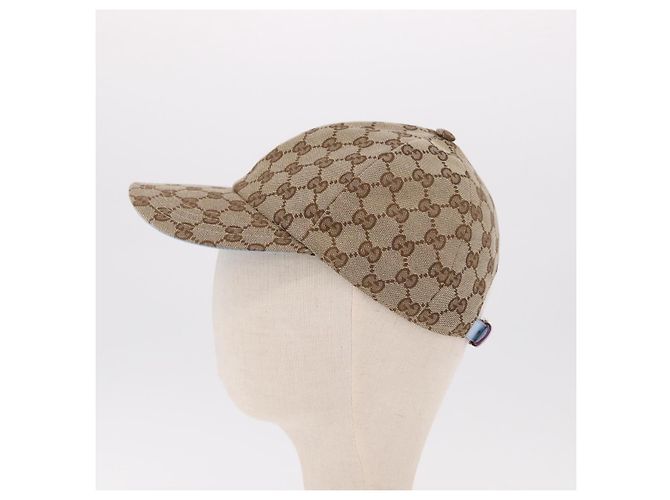 Cappellino GUCCI GG Canvas Yuko Higuchi Beige Light Blue Auth SW2658SM Blu chiaro - vista 3