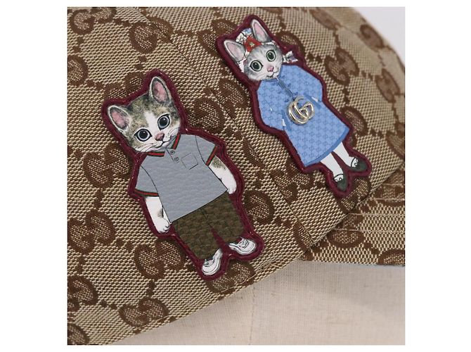 Cappellino GUCCI GG Canvas Yuko Higuchi Beige Light Blue Auth SW2658SM Blu chiaro - vista 5
