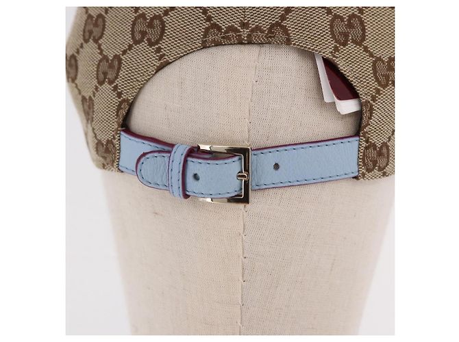 Cappellino GUCCI GG Canvas Yuko Higuchi Beige Light Blue Auth SW2658SM Blu chiaro - vista 6