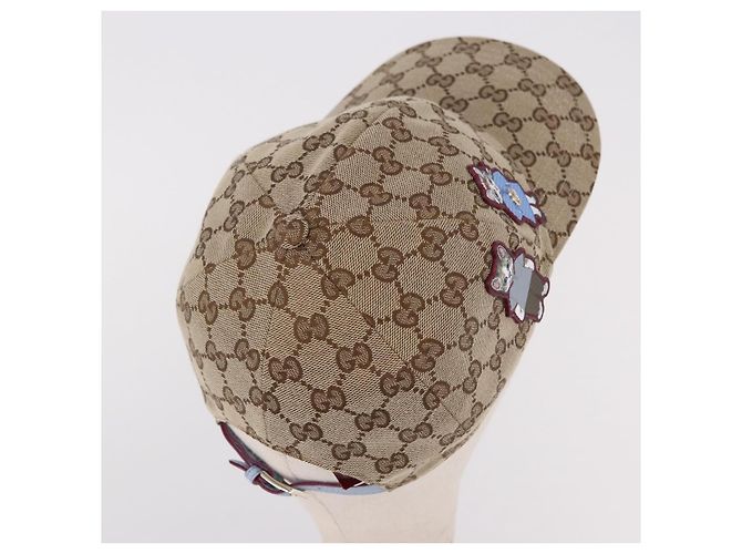 Cappellino GUCCI GG Canvas Yuko Higuchi Beige Light Blue Auth SW2658SM Blu chiaro - vista 7