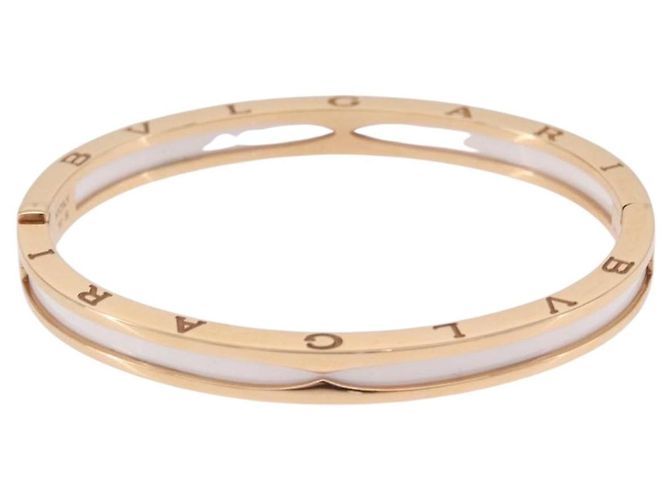 Bulgari Pulsera BVLGARI P-Zero One S 750PG 26.18g Oro Blanco Auténtica SW2647SM Dorado - vista 3