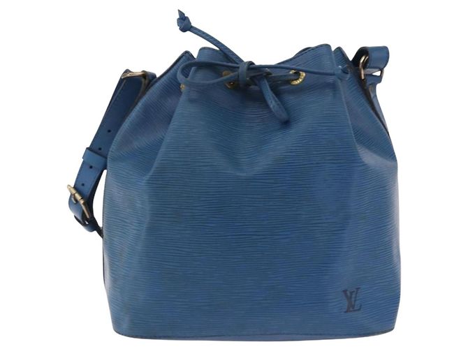 Borsa a Spalla LOUIS VUITTON Epi Petit Noe Blue M44105 LV Auth 191993 - vista 13