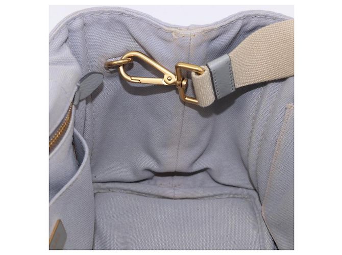 Borsa a mano PRADA Canapa PM in tela 2way Grigio Oro Auth ka5264 Marrone D'oro - vista 20