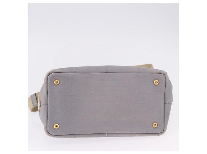Borsa a mano PRADA Canapa PM in tela 2way Grigio Oro Auth ka5264 Marrone D'oro - vista 5