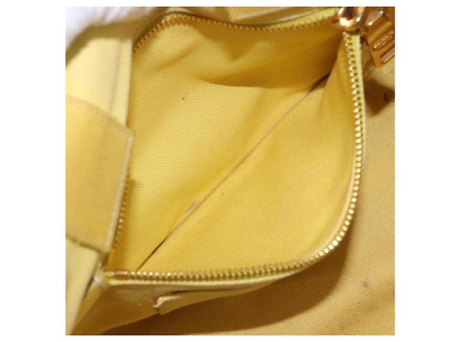 Borsa PRADA Kanapa PM in tela Yellow Gold Auth ka5214 D'oro Giallo - vista 22