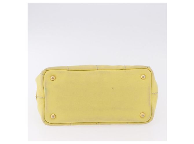 Borsa PRADA Kanapa PM in tela Yellow Gold Auth ka5214 D'oro Giallo - vista 5