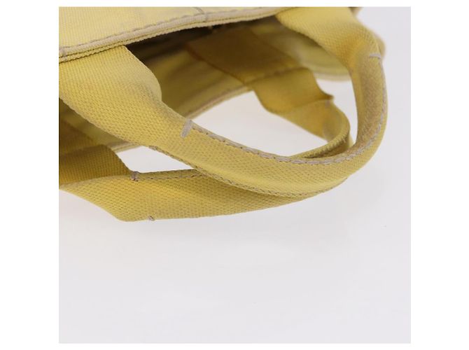 Borsa PRADA Kanapa PM in tela Yellow Gold Auth ka5214 D'oro Giallo - vista 7