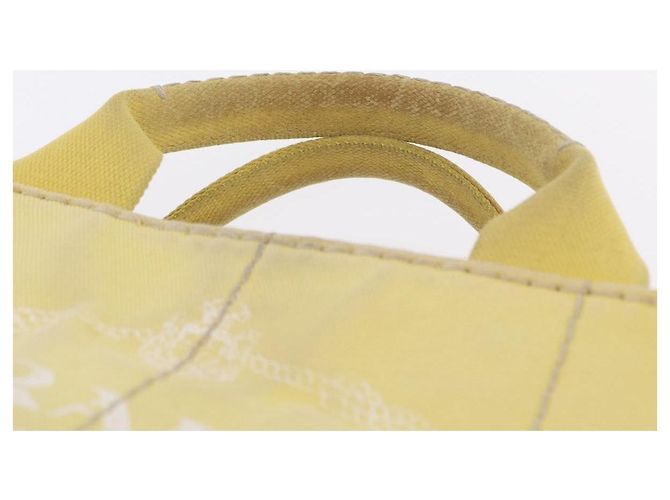 Borsa PRADA Kanapa PM in tela Yellow Gold Auth ka5214 D'oro Giallo - vista 8