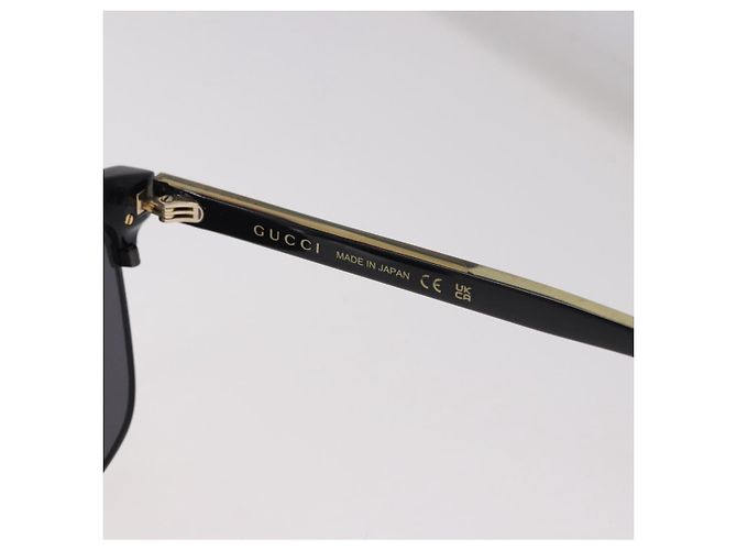 Lunettes de soleil GUCCI en plastique noir et or GG0382S Auth SW2614V Doré - vue 10