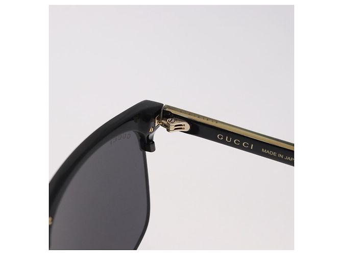 Lunettes de soleil GUCCI en plastique noir et or GG0382S Auth SW2614V Doré - vue 15