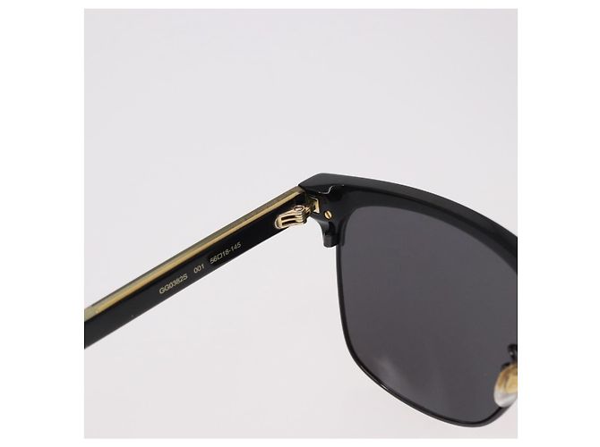 Lunettes de soleil GUCCI en plastique noir et or GG0382S Auth SW2614V Doré - vue 16