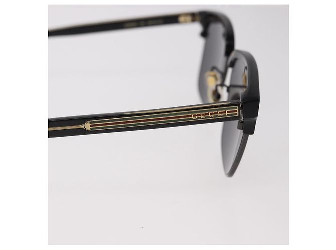 Lunettes de soleil GUCCI en plastique noir et or GG0382S Auth SW2614V Doré - vue 6