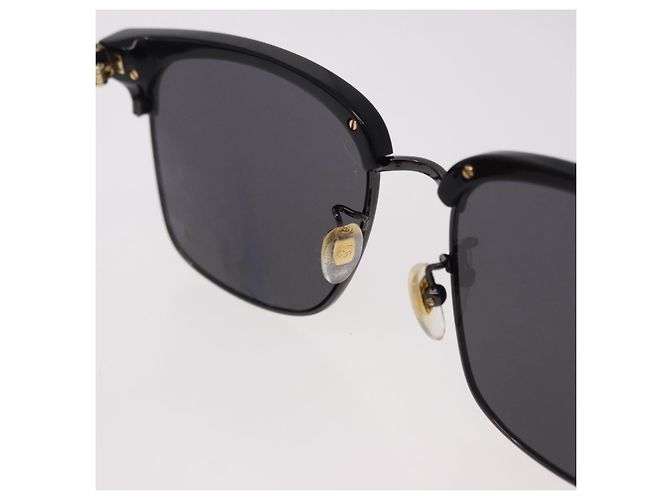 Lunettes de soleil GUCCI en plastique noir et or GG0382S Auth SW2614V Doré - vue 8