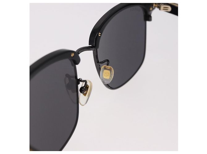 Lunettes de soleil GUCCI en plastique noir et or GG0382S Auth SW2614V Doré - vue 9