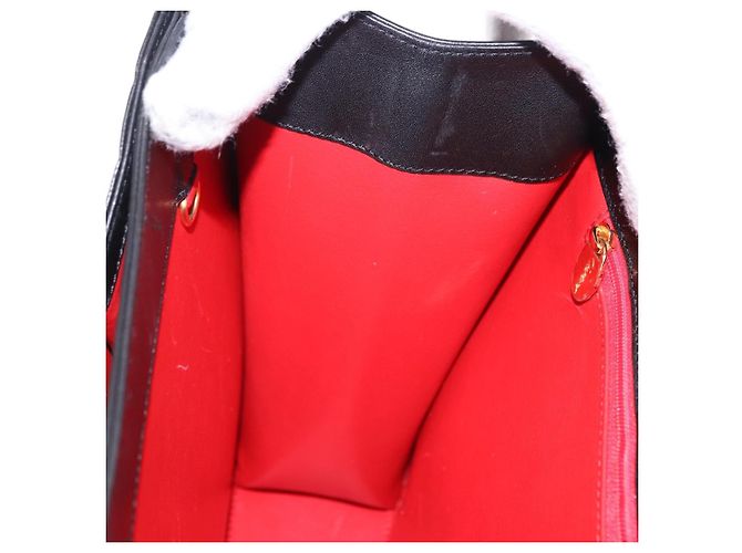 Borsa CARTIER PANTHERE in pelle nera e oro Auth ka5314A Nero D'oro - vista 19