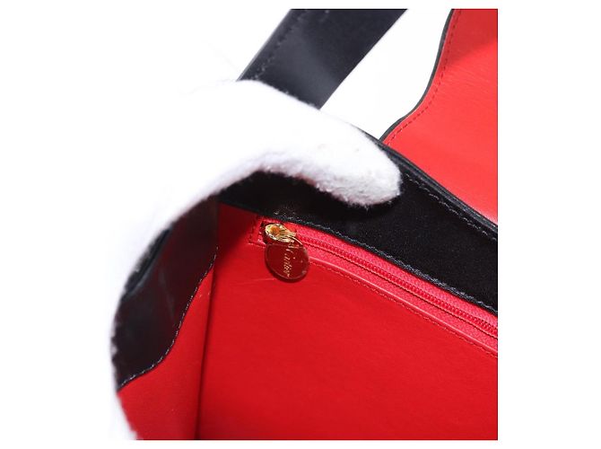 Borsa CARTIER PANTHERE in pelle nera e oro Auth ka5314A Nero D'oro - vista 20