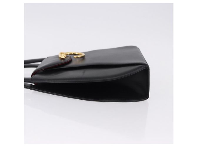Borsa CARTIER PANTHERE in pelle nera e oro Auth ka5314A Nero D'oro - vista 4