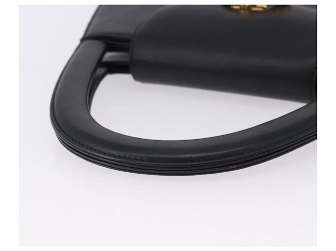 Borsa CARTIER PANTHERE in pelle nera e oro Auth ka5314A Nero D'oro - vista 7