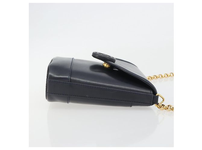 Autre Marque Borsa a Spalla con Catena TIFFANY&Co. Pelle Navy Oro Autentica 193026A - vista 3