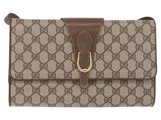Borsa a tracolla GUCCI GG Supreme PVC Beige Oro 904 02 050 Auth ep15108 D'oro - vista 13