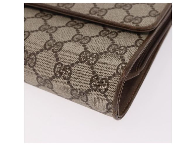 Borsa a tracolla GUCCI GG Supreme PVC Beige Oro 904 02 050 Auth ep15108 D'oro - vista 14
