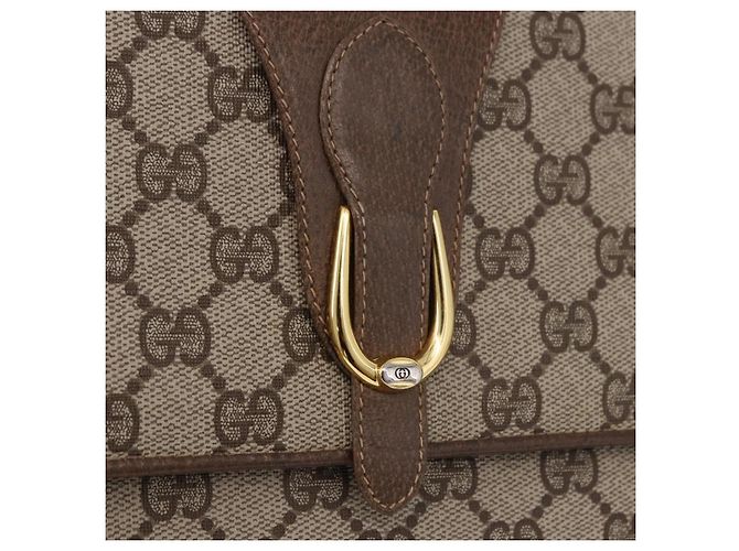Borsa a tracolla GUCCI GG Supreme PVC Beige Oro 904 02 050 Auth ep15108 D'oro - vista 17